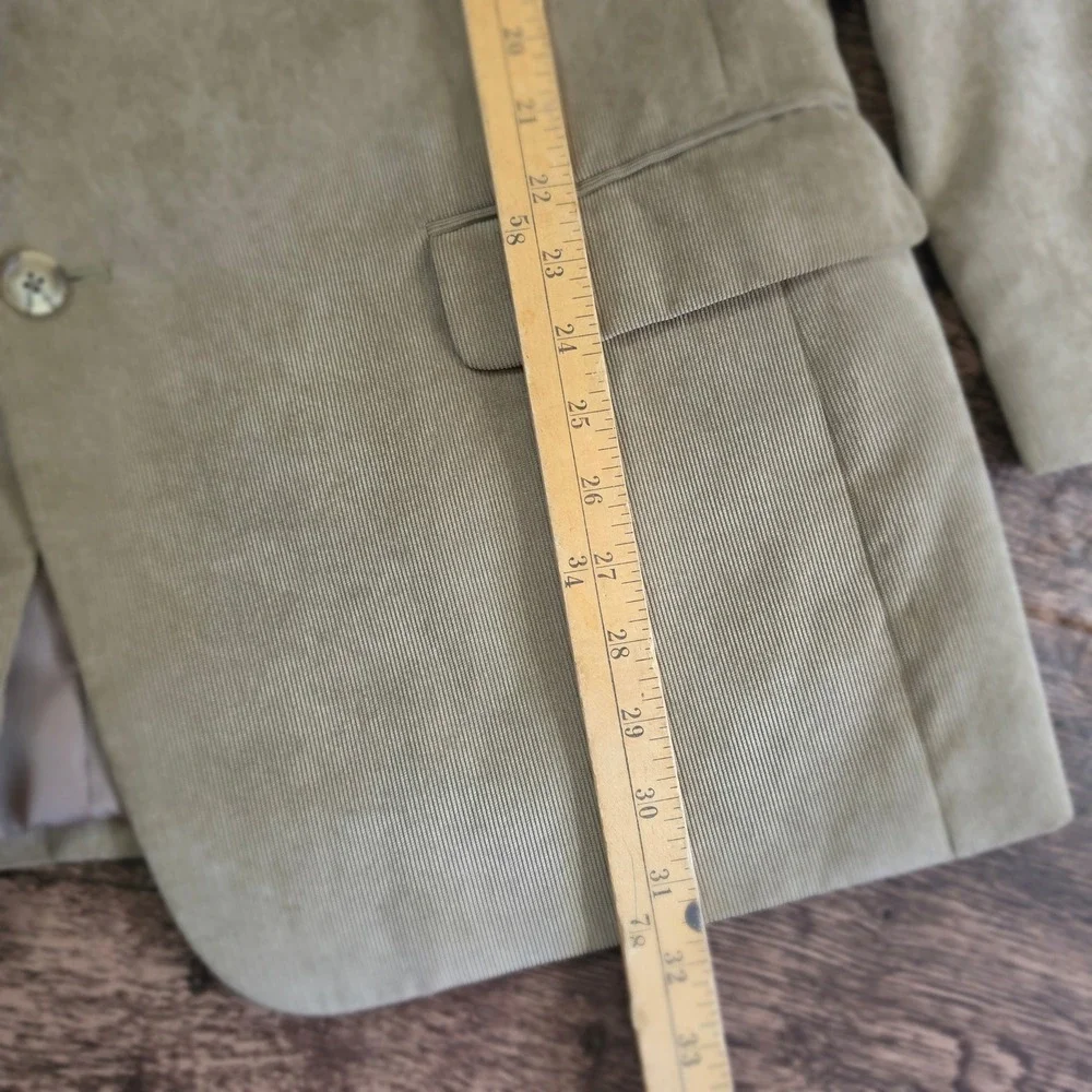 PRONTO UOMO Corduroy Blazer Mens 44R Tan Two Button Sport Coat Jacket